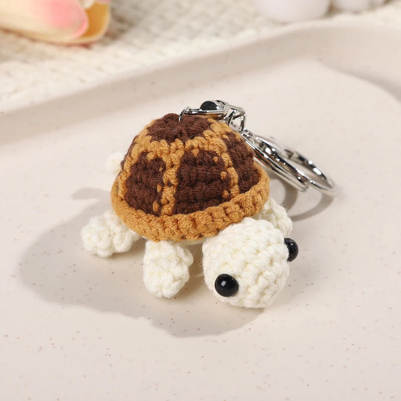 Cute Little Turtle Keychain - Wool Crochet