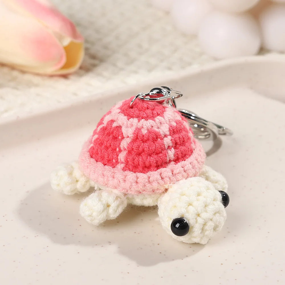 Cute Little Turtle Keychain - Wool Crochet