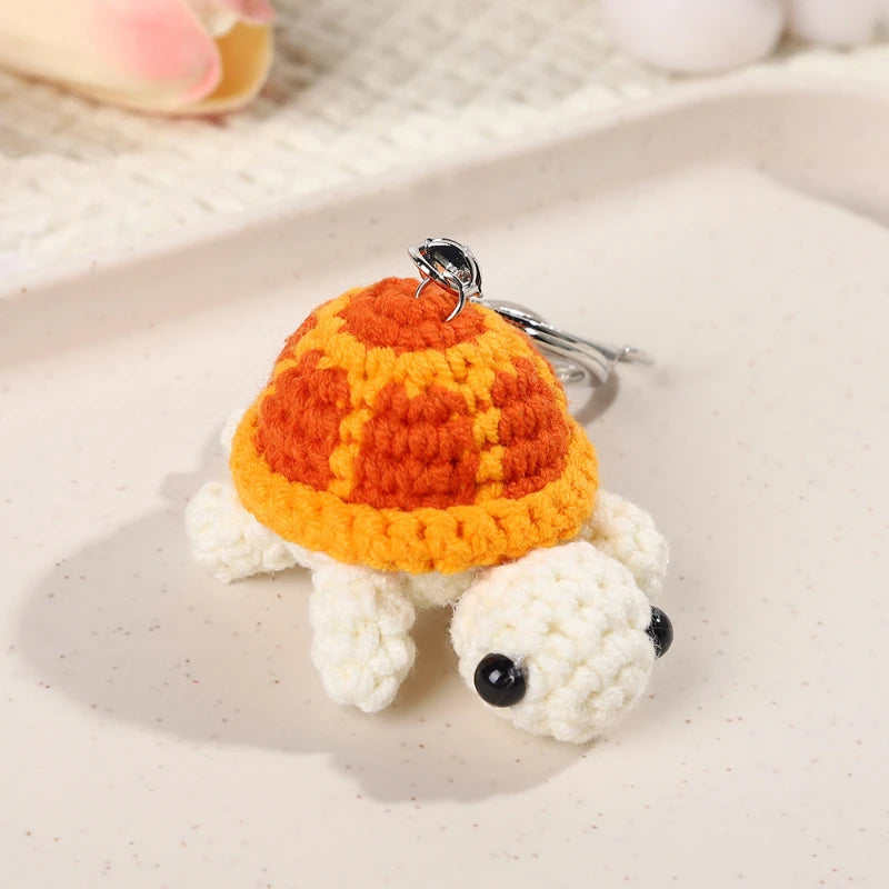 Cute Little Turtle Keychain - Wool Crochet