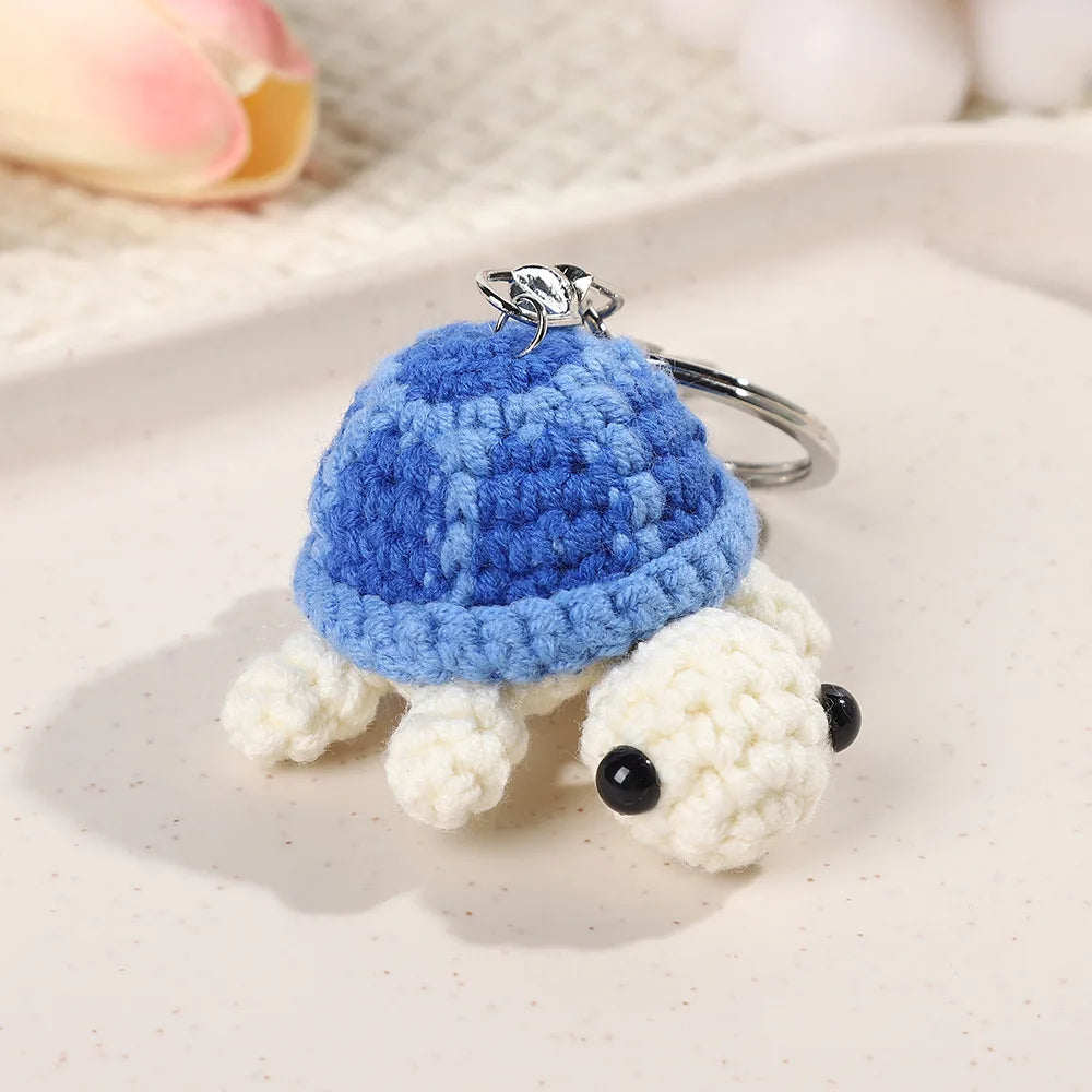 Cute Little Turtle Keychain - Wool Crochet