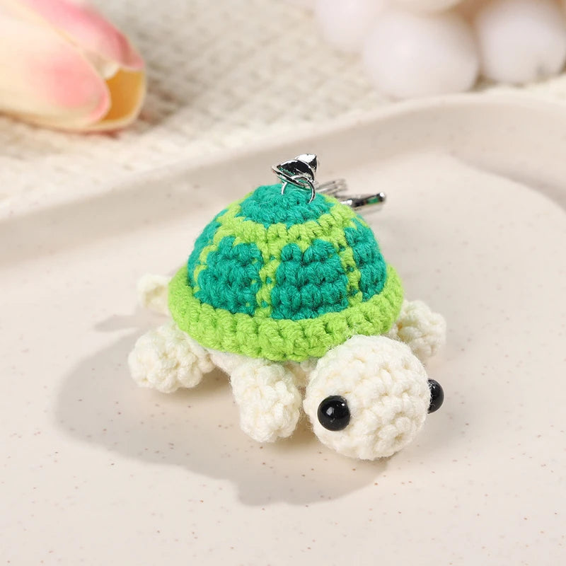 Cute Little Turtle Keychain - Wool Crochet