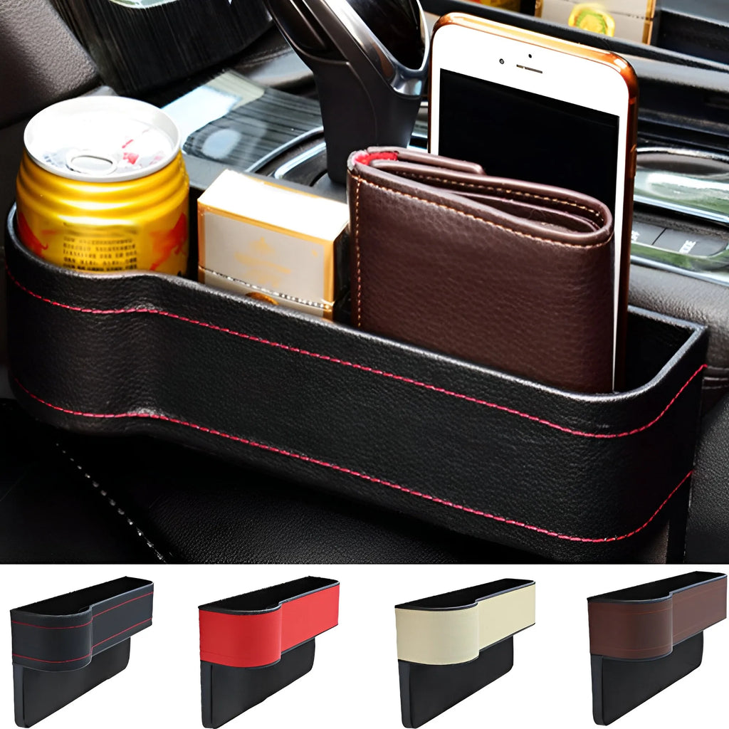 LuxGrip Leather Car Seat Gap Organizer