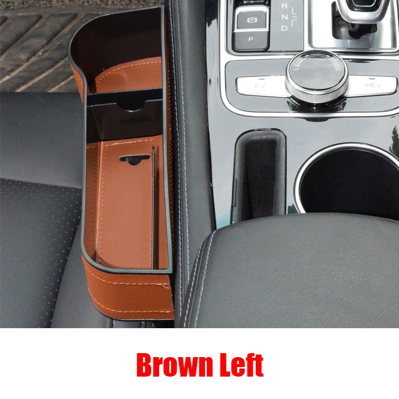LuxGrip Leather Car Seat Gap Organizer