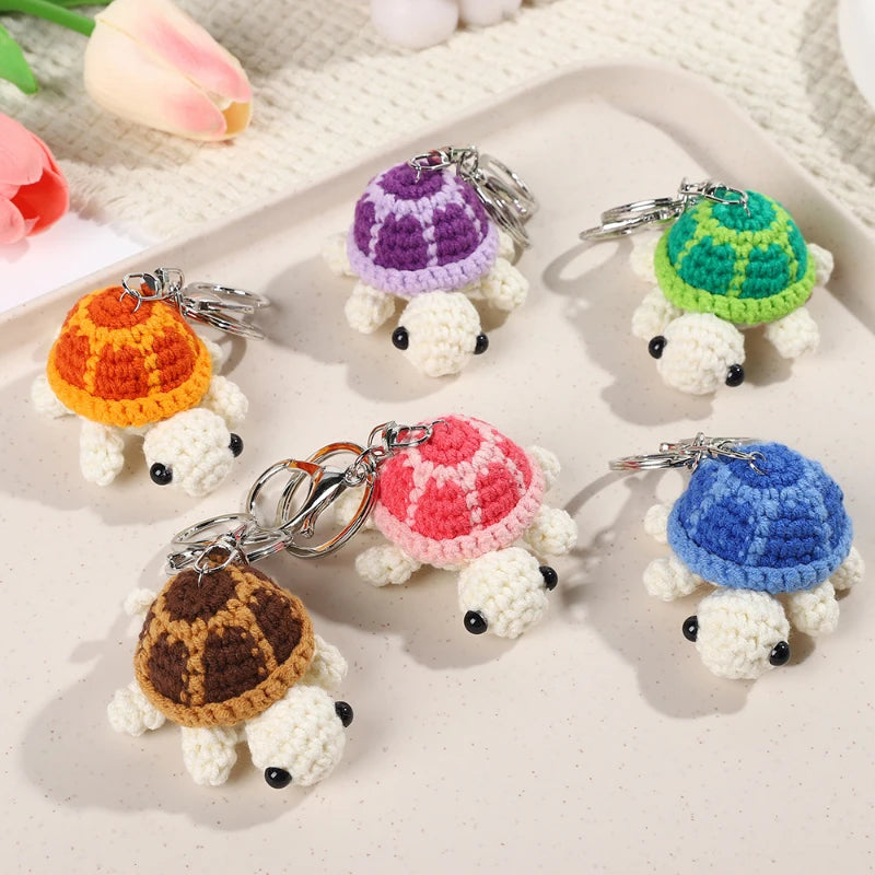 Cute Little Turtle Keychain - Wool Crochet